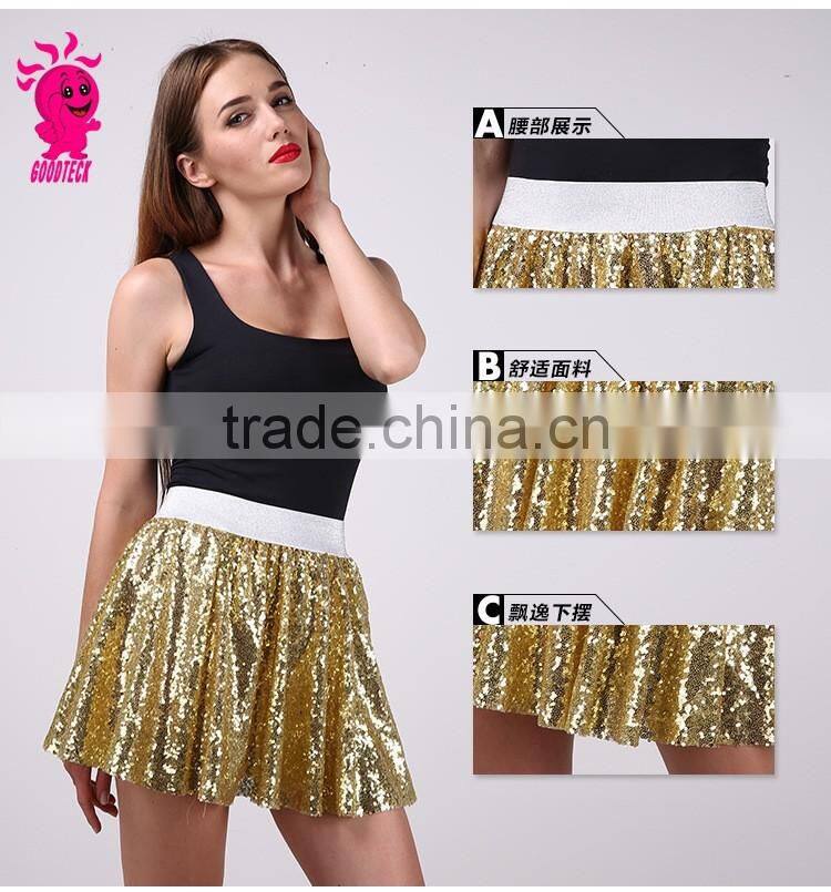 Latest skirt and blouse sexy pictures of mature women with short sequined tutu skirt