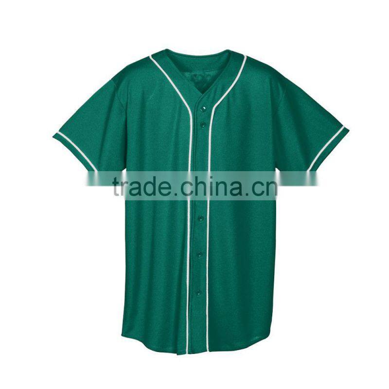 Youth Wicking Mesh Button Front Baseball Jersey Man Style Adult Double-Needle Hemmed Sport Tee Custom 100% Polyester Wicking