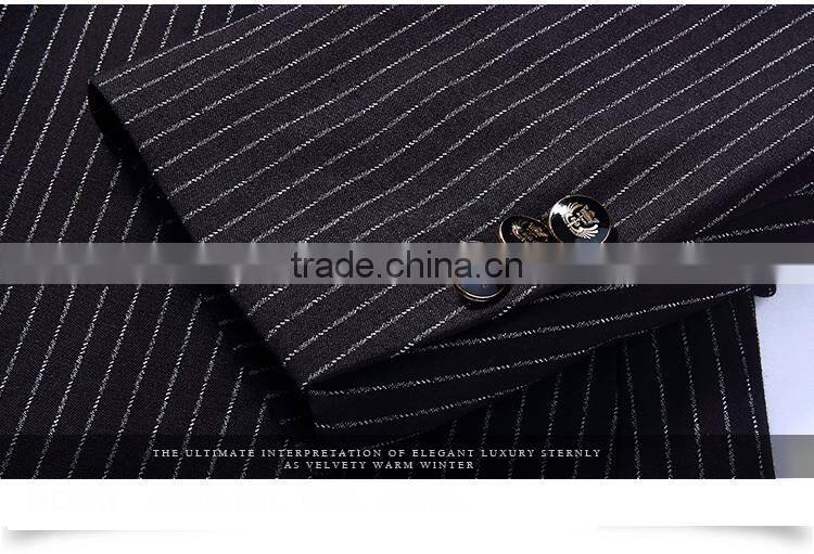 European Men'S Stripe Arrow Lapel Fashion Suit Jacket Blazer For Men