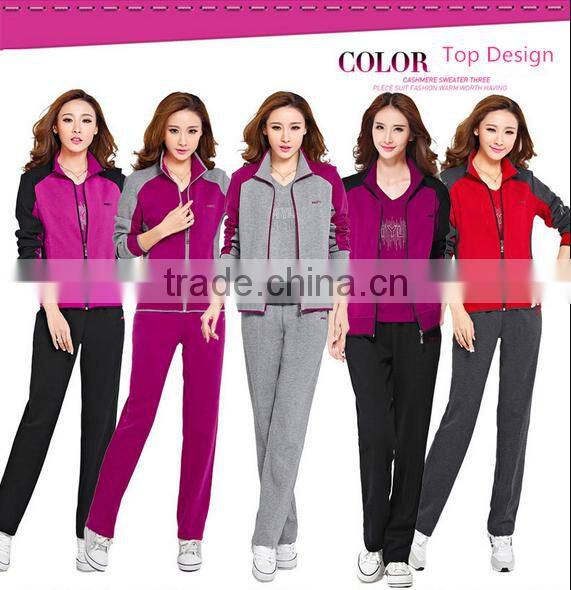 Promotional Top Design Tracksuit Wholesale Women Fitted Custom Design Your Own Tracksuit