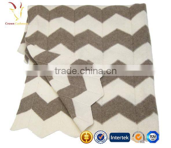 Pattern Cashmere Baby Knitted Blanket Wholesale