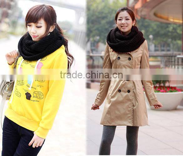 Winter Lady Warmer Knitting Loop Hood Neck Circle Cowl Wool Scarf 8016