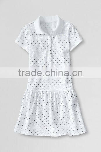 GIRLS WHITE POLO DRESS