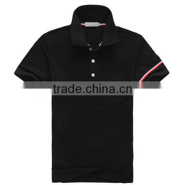 Cotton polyester blend embroidered logo polo shirts collar design