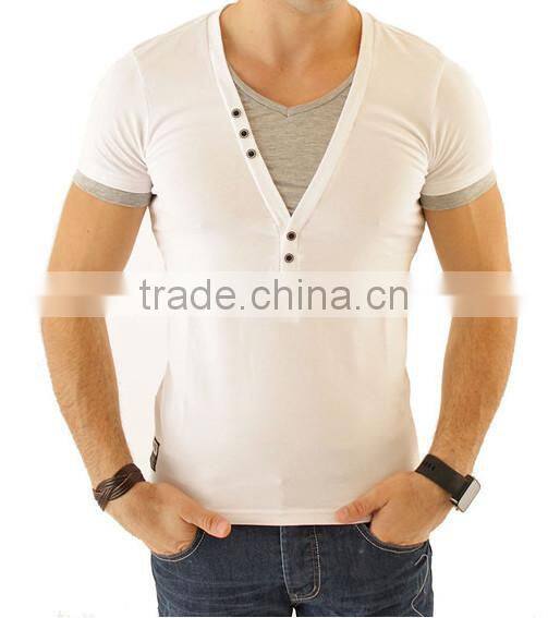 custom bulk v-neck latest t shirt designs for men