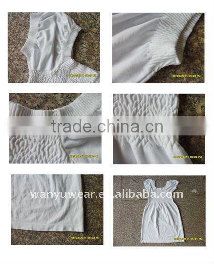 plain young girl short sleeve casual dress