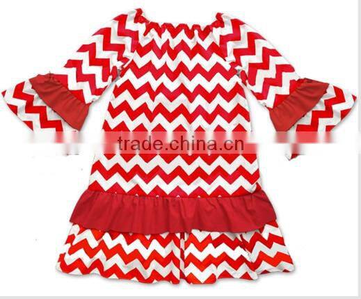 Crazy girls summer 4th of July dress wholesale baby girls ruffle spring halter toddler boutique stripe 100cotton summer dress