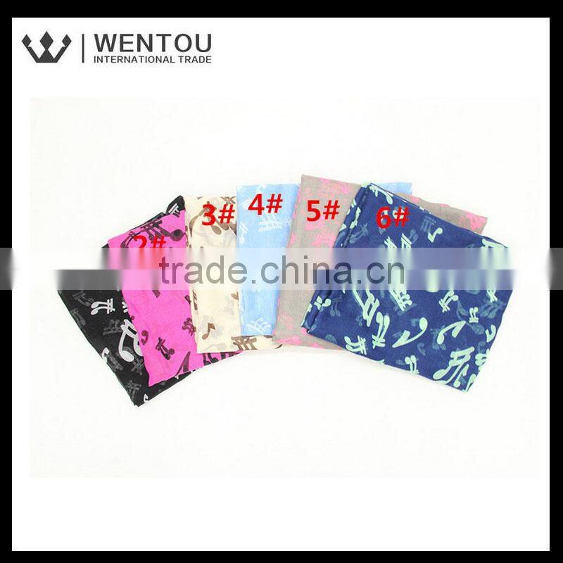 Wholesale Fashion Musical Notes Shiny Scarf