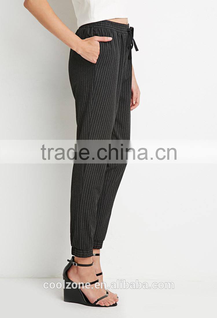 Classic unlined elasticized waist jogger pants wholesale women pants