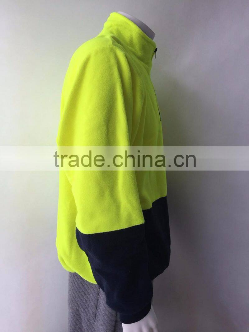 Polyester fleece contrast refllective jacket safety sweatshirt meet AS/NZ 1906.4:2010