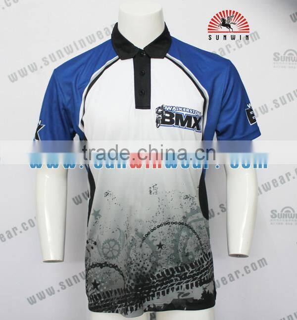 OEM 100% polyester polo shirt, custom dart shirt, sublimated dart jersey