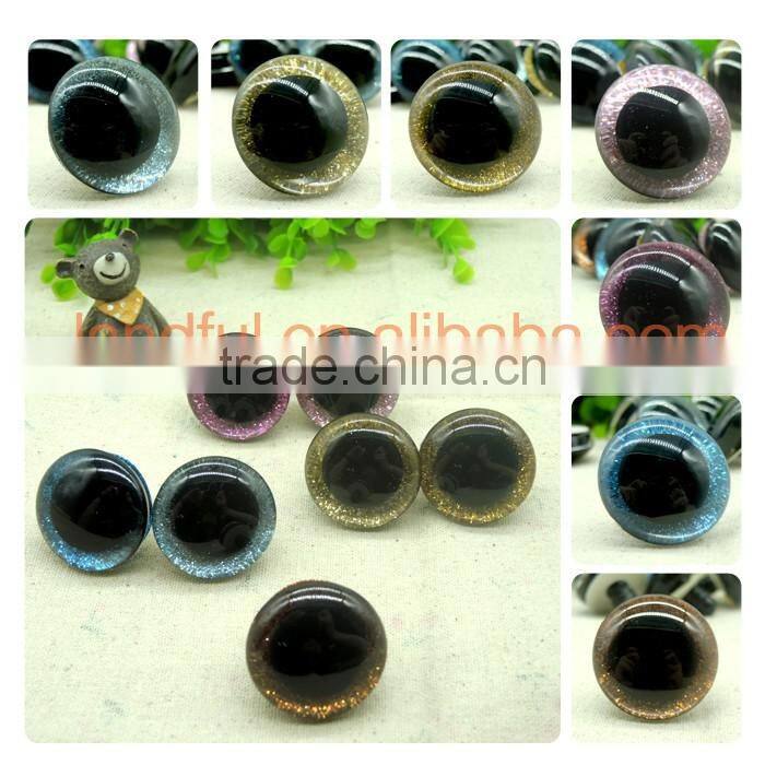 35mm Big Size Plush Toys Glitter Stuffed Animal Eyes Plastic Sparkle Eyes