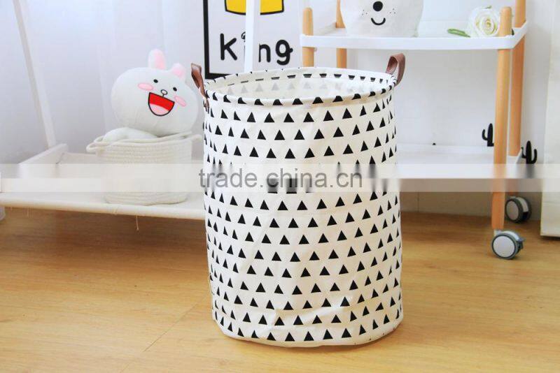 Children Storage Bag Laundry Organizer Bag Leather Handles for Kids Dirty Clothes