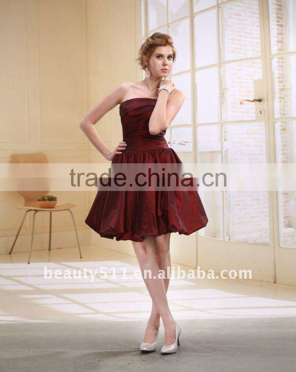 Astergarden Taffeta Knee Length Whole Sale Short Bridesmaid Dress D0007