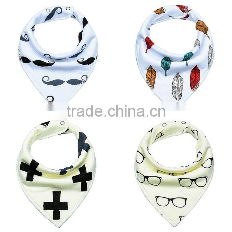 new style baby bandana bibs with button