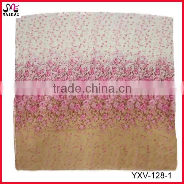 Beautiful paisley and floral print voile fabric wholesale scarf