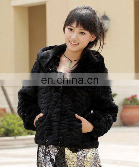 2015 women rabbit fur coat with wholesale