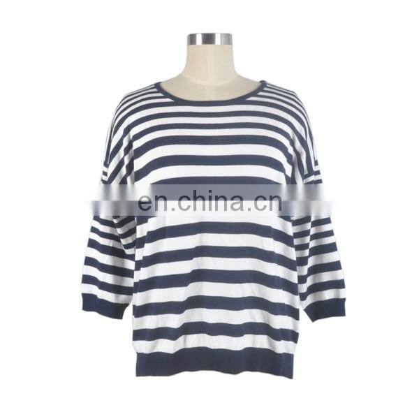 Sweater Women 2016 Stripe Long Sweater Casual Long Frog Dress