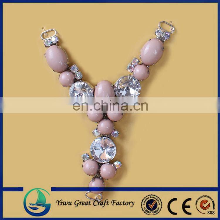 GREEN color acrylic rhinestones shoe accessories chain crystal jewelry chain for sanda