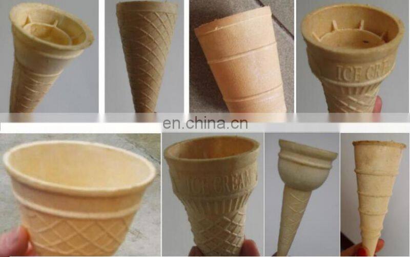 Semi-Automatic Pizza Cone Cup Forming Baking Wafer Snow Making Ice Cream Cone Moulding Machine