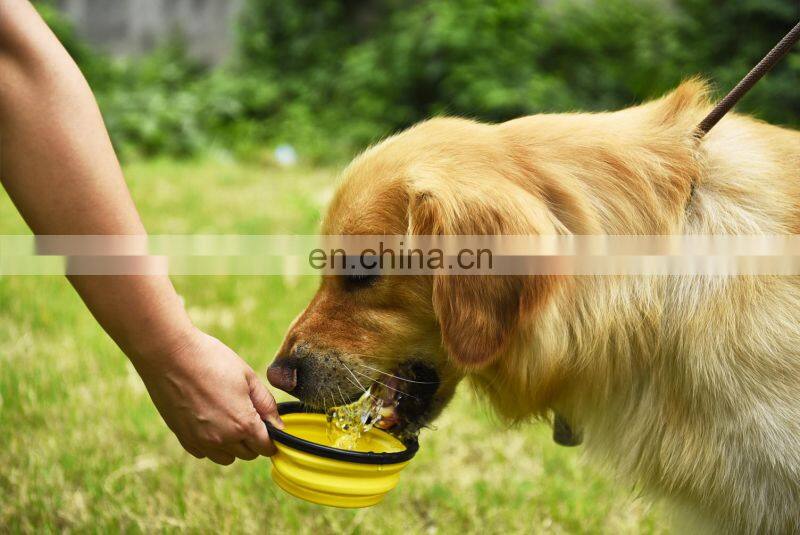 Newest Design Top Quality Yellow Bowl Pet, Silicone Dog Bowl