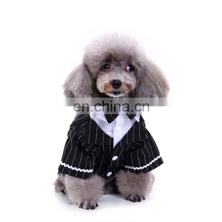 Stylish Shirt Formal Dog Wedding Bow Tie Suit Outfit Pet Dog Tuxedo