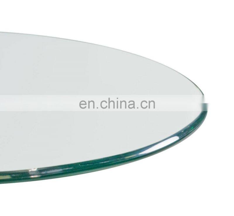 36" Inch Round Glass Table Top, 3/8" Thick, Ogee Edge, Tempered Glass