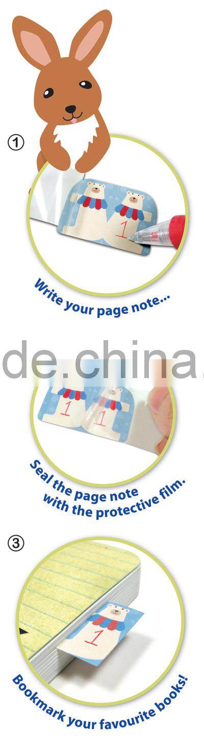 Office Animal Writable Index tabs label Bookmark sticker