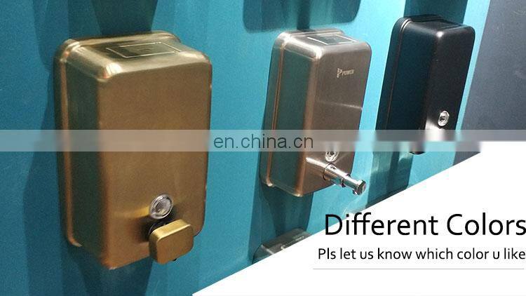 Power NEW DESIGN Royal Gold Luxury Metal Stainless Steel Wall Mounted Hand Dish Liquid and Foam Soap Dispenser