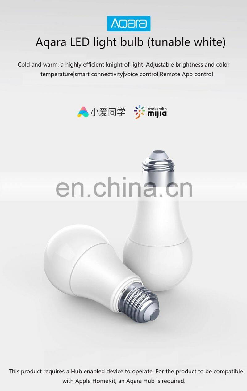 Xiaomi Aqara Smart LED Light Bulb ZNLDP12LM E27 9W Wifi App Remote Control Work