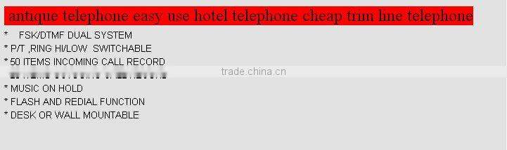 antique telephone table with blue china