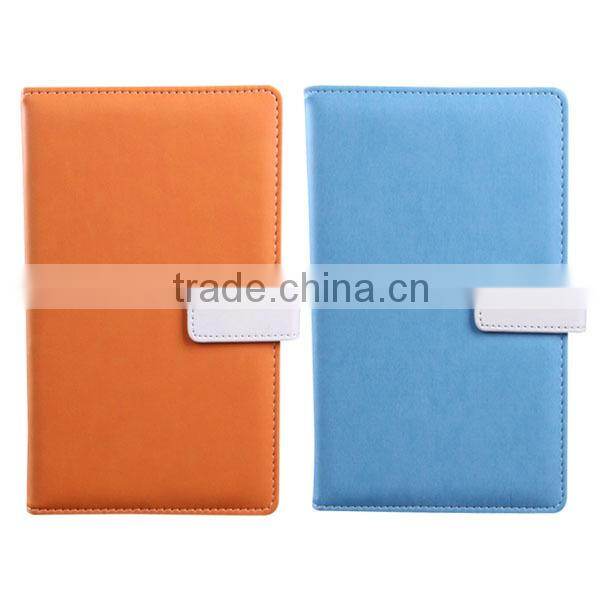 OEM stationery shiny pu notebook leather notebook with buckle Candy color leather book