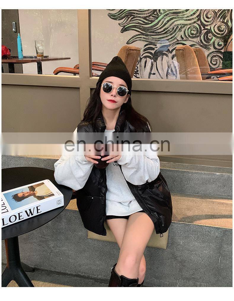 New Arrival Women Down Filled Solid Sleeveless Jacket Custom Winter Down Puffer Vest Short Casual Women's Jackets