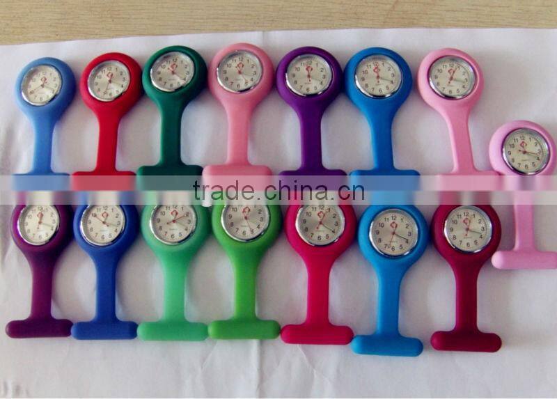 China sell 15 colors silicone nurse watch
