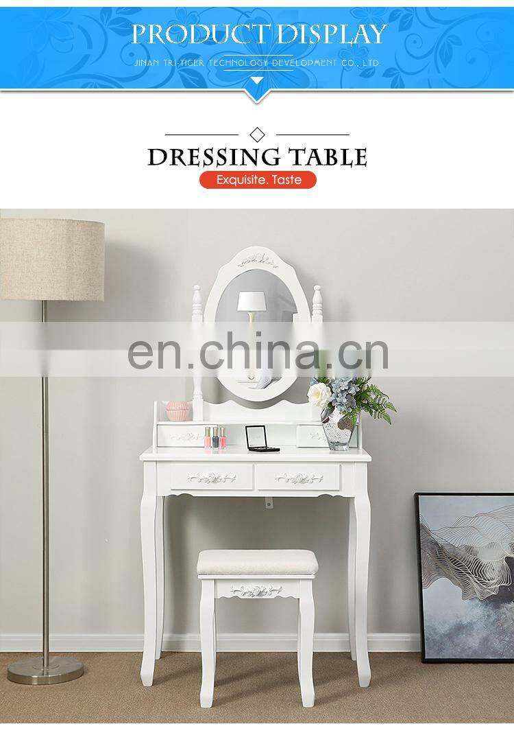 modern wooden dressing table stools mirror with storage