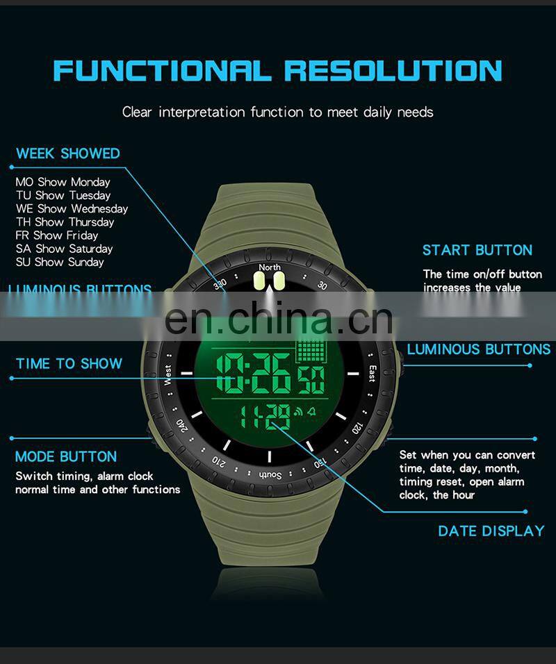 Sanda 6071 Outdoor Sports Watches Digital Male Chronograph Water Resistant Clock Watch Men