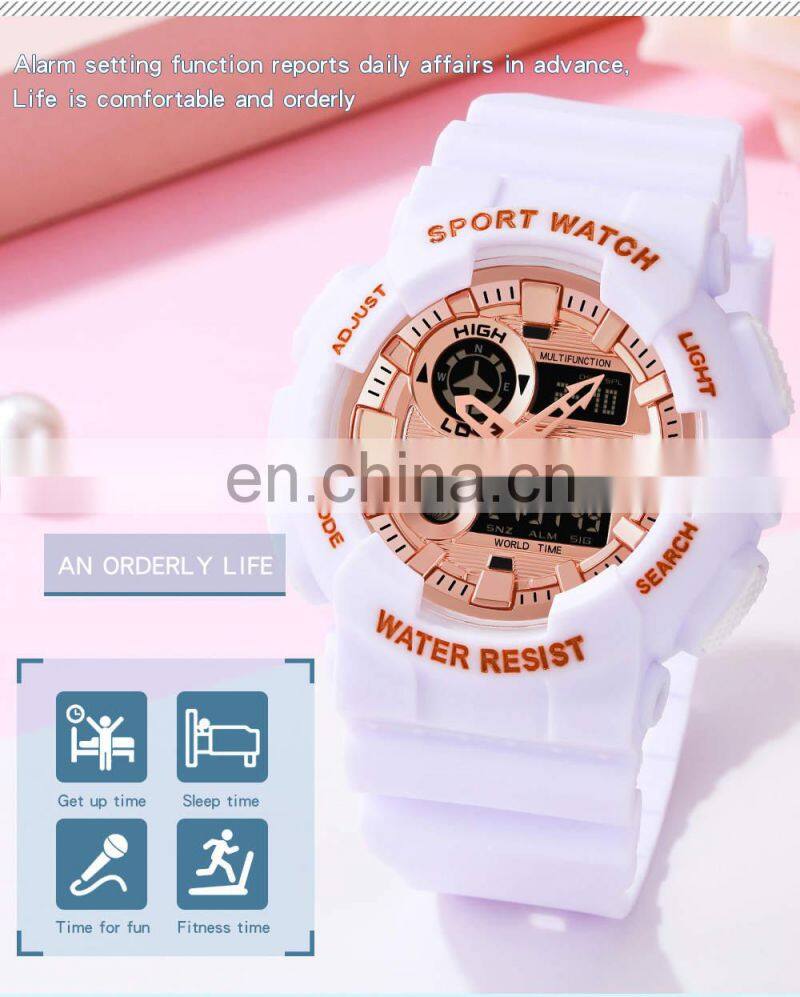 SANDA 1061 Men Digital watch swimming 50m Waterproof Timing Week Display Alarm Clock simple watch