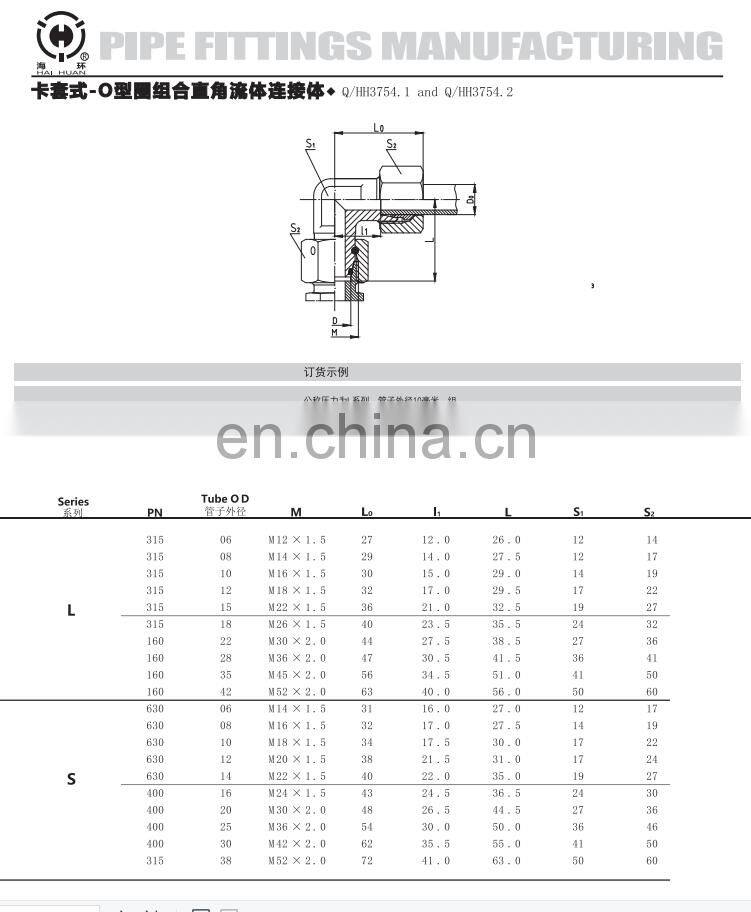 Compression Elbow Support Carbon Steel Pipe Fitting High Quality Hydraulic Elbow