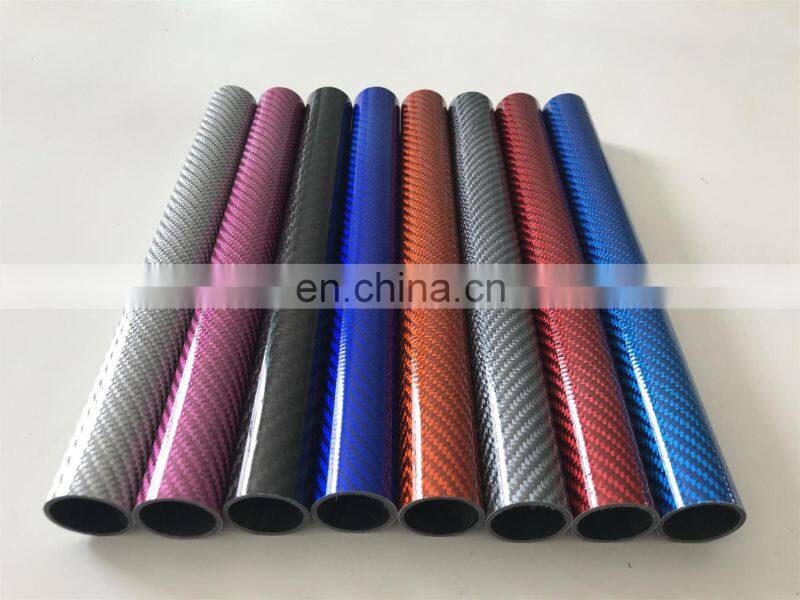 Hot Sale Colorful Carbon Fiber Tube, 3K Woven Carbon Fiber Tube