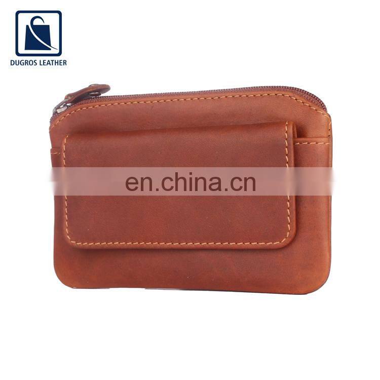 2022 New Collection of Fashion Style Buff Antique Fittings Zipper Closure Type Genuine Leather Unisex Key Case at Low Price