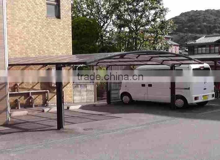 Popular Guangzhou modern 2 car aluminum carport polycarbonate carport tent for sale
