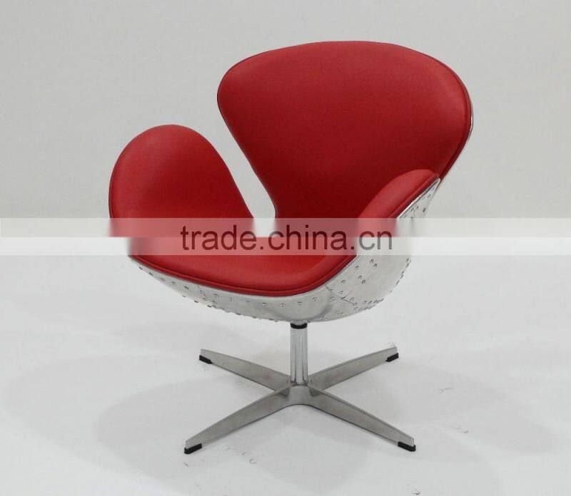 relica FRP fabric Swivel /lifting swan chair with stainless steel base designed by Arne Jacobsen