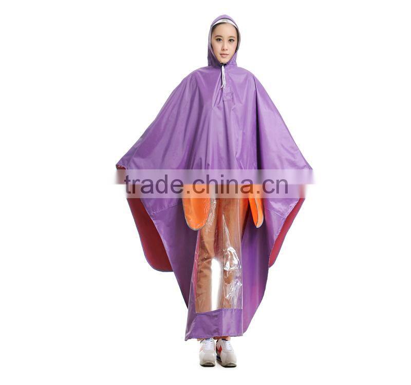 Factory direct sale oxford cycling fashion pvc rainwear