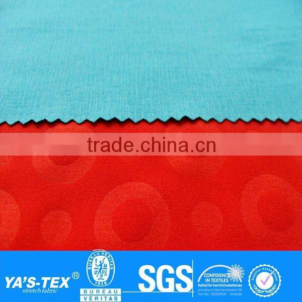 red Plain dyed 4 way stretch lycra fabrics