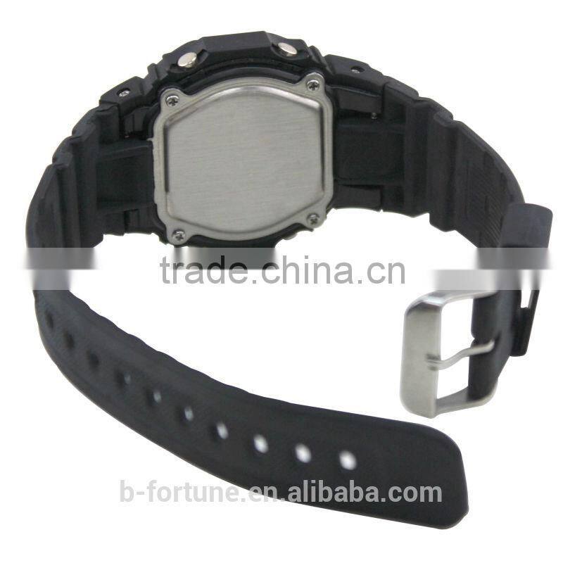 FT1185_PU Purple Color Dial LCD display Plastic digital rubber watches