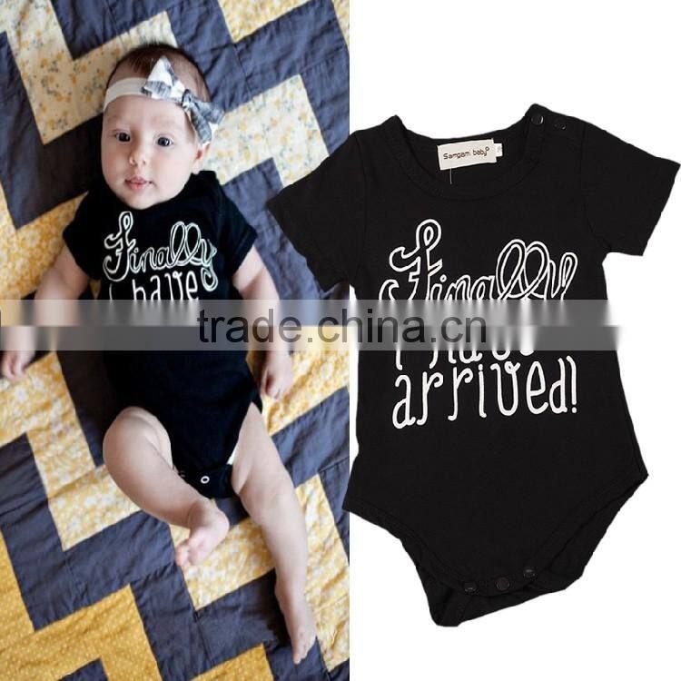 Latest Toddler Rompers Pure Cotton Letter Printed 2016 Fashion Casual Wear