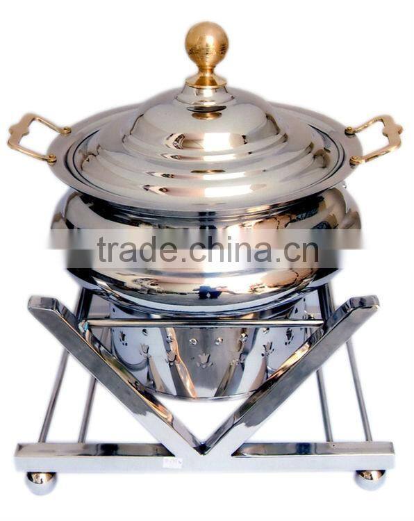 Steel Cheffing Dish, Wedding & Party utensils, food serving dish, hot keeping dish, Catering item, Hotel & Restaurant utensils