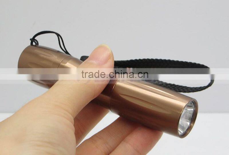 Promotion Gift AA Powered Slim Golden Flashlight