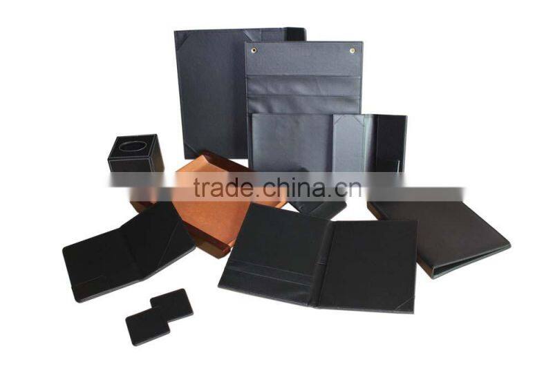 Custom Pu leather coaster , Hotel in-room supplies