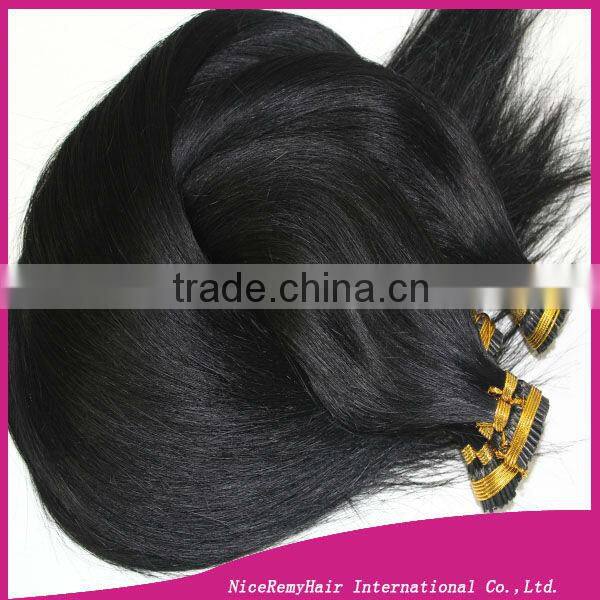 double drawn european virgin hair keratin prebonded hair i tip